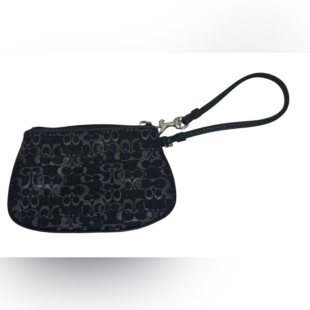 Coach Black and Silver Wristlet